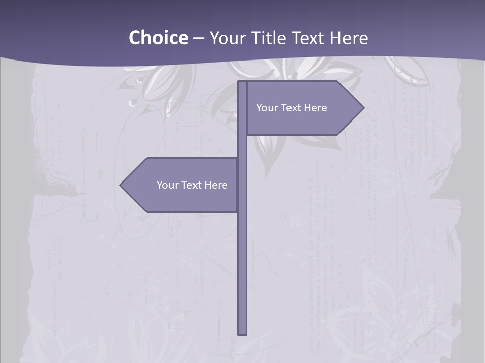 Vintage Lily Shape PowerPoint Template