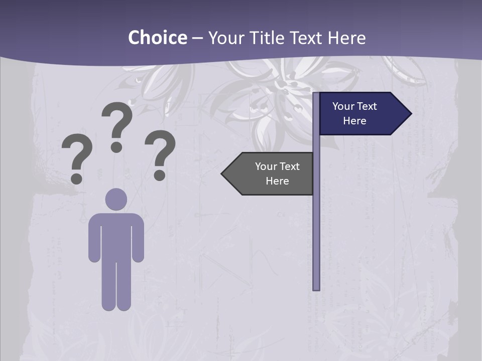 Vintage Lily Shape PowerPoint Template