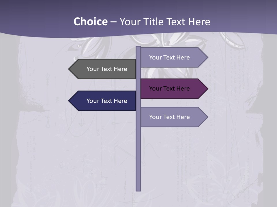 Vintage Lily Shape PowerPoint Template