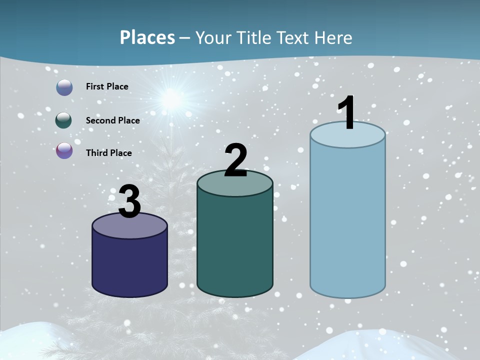 Present Blue Xmas PowerPoint Template