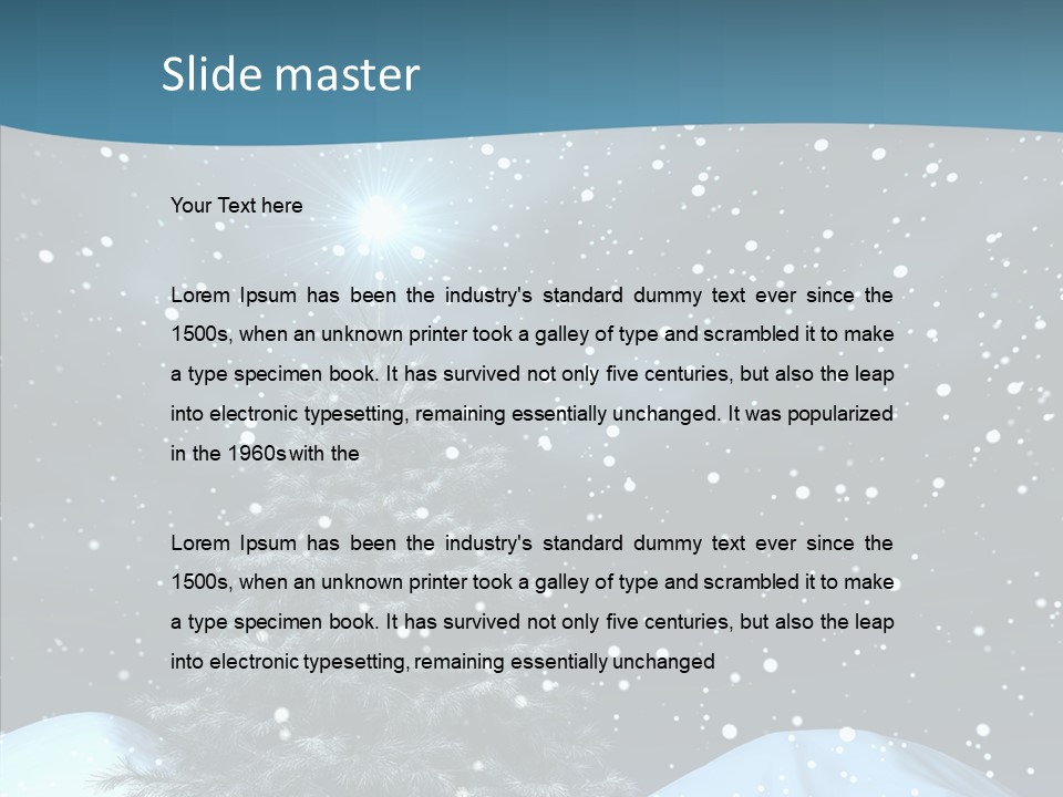 Present Blue Xmas PowerPoint Template