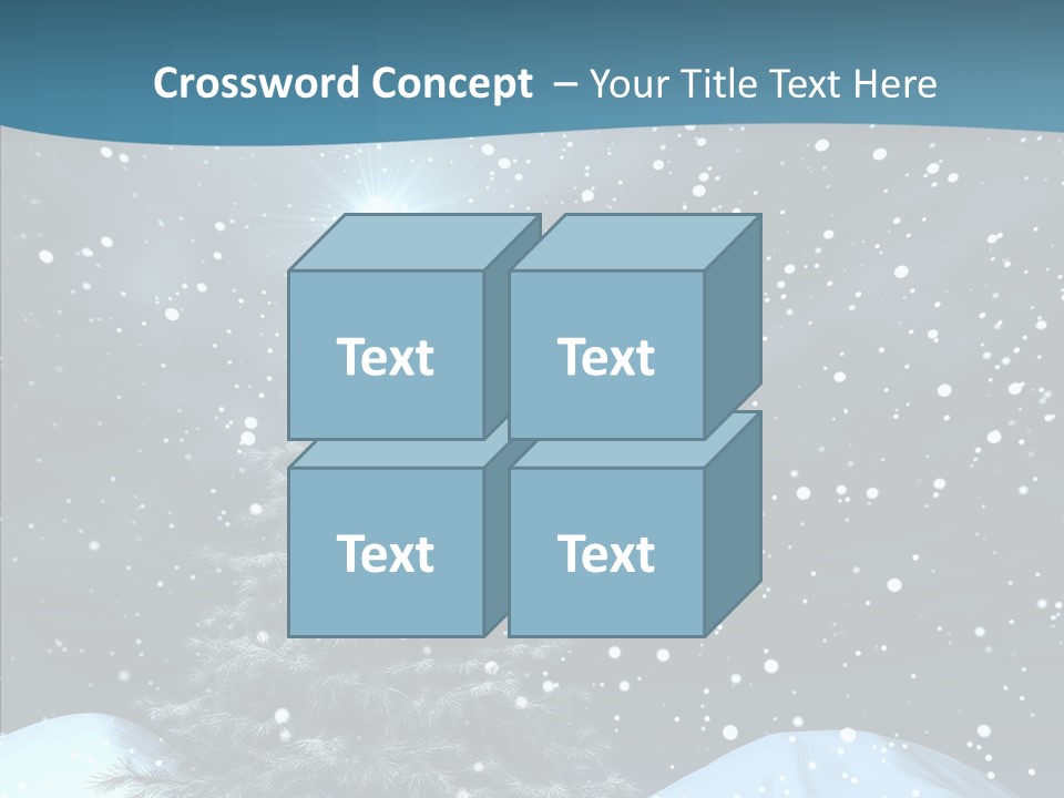 Present Blue Xmas PowerPoint Template