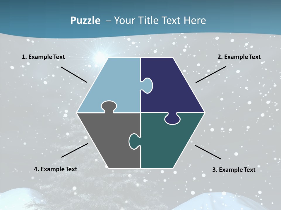 Present Blue Xmas PowerPoint Template