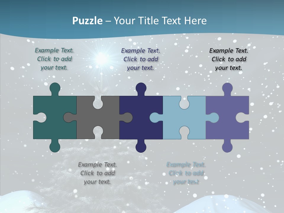 Present Blue Xmas PowerPoint Template