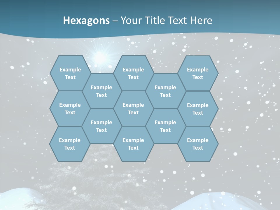 Present Blue Xmas PowerPoint Template