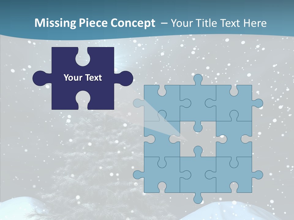 Present Blue Xmas PowerPoint Template