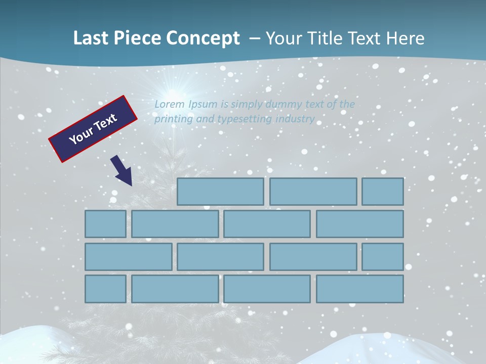 Present Blue Xmas PowerPoint Template