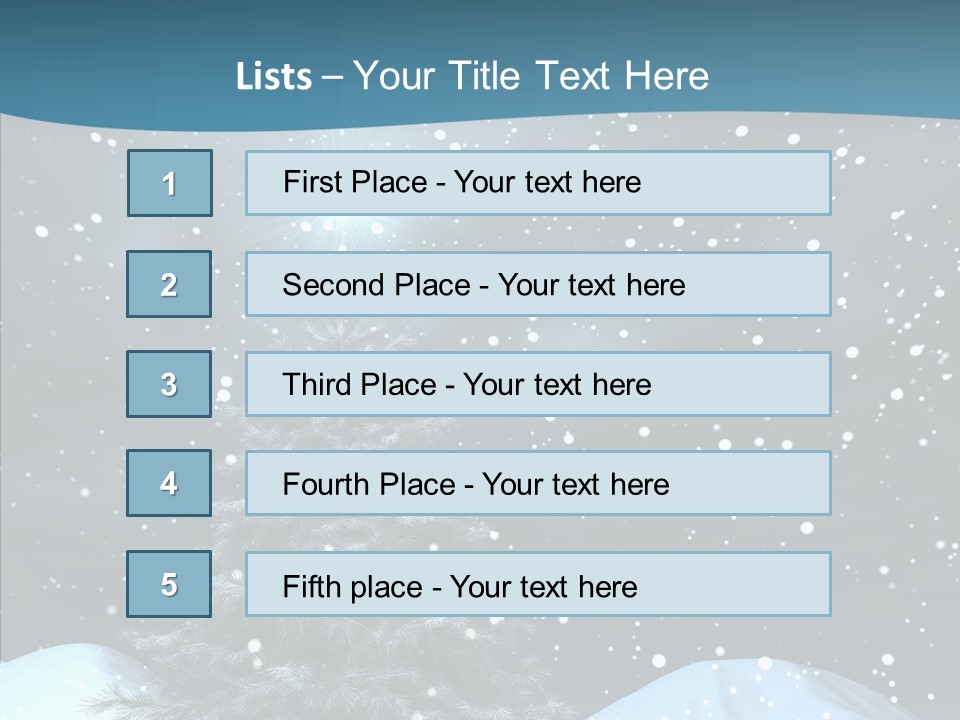 Present Blue Xmas PowerPoint Template