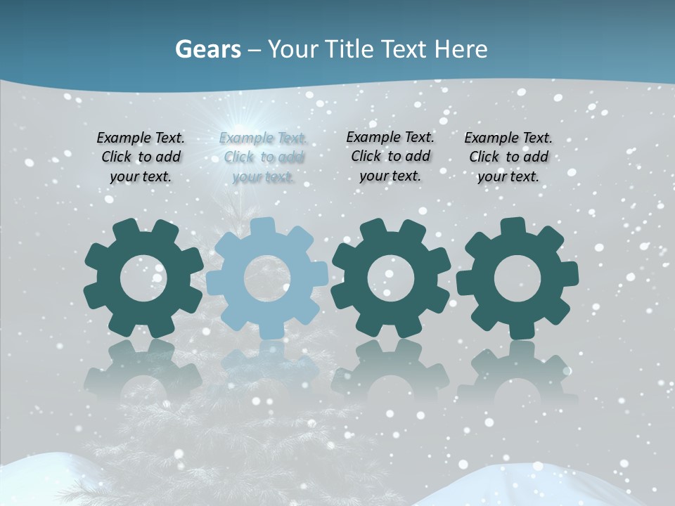 Present Blue Xmas PowerPoint Template