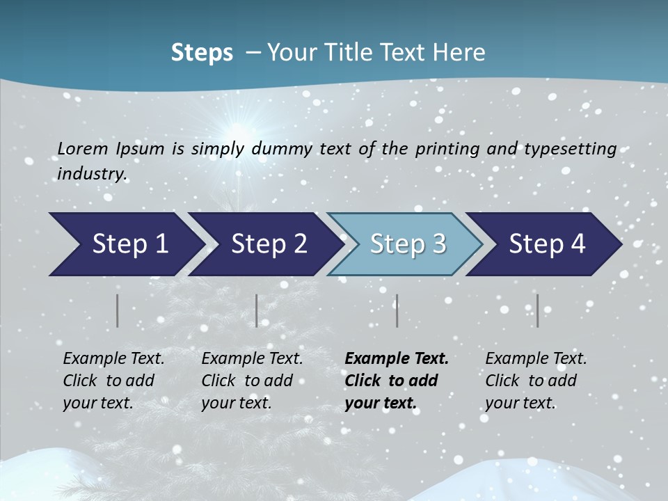 Present Blue Xmas PowerPoint Template