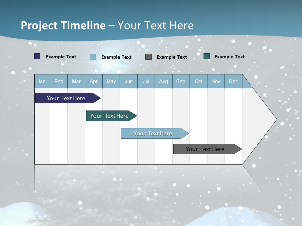 Present Blue Xmas PowerPoint Template