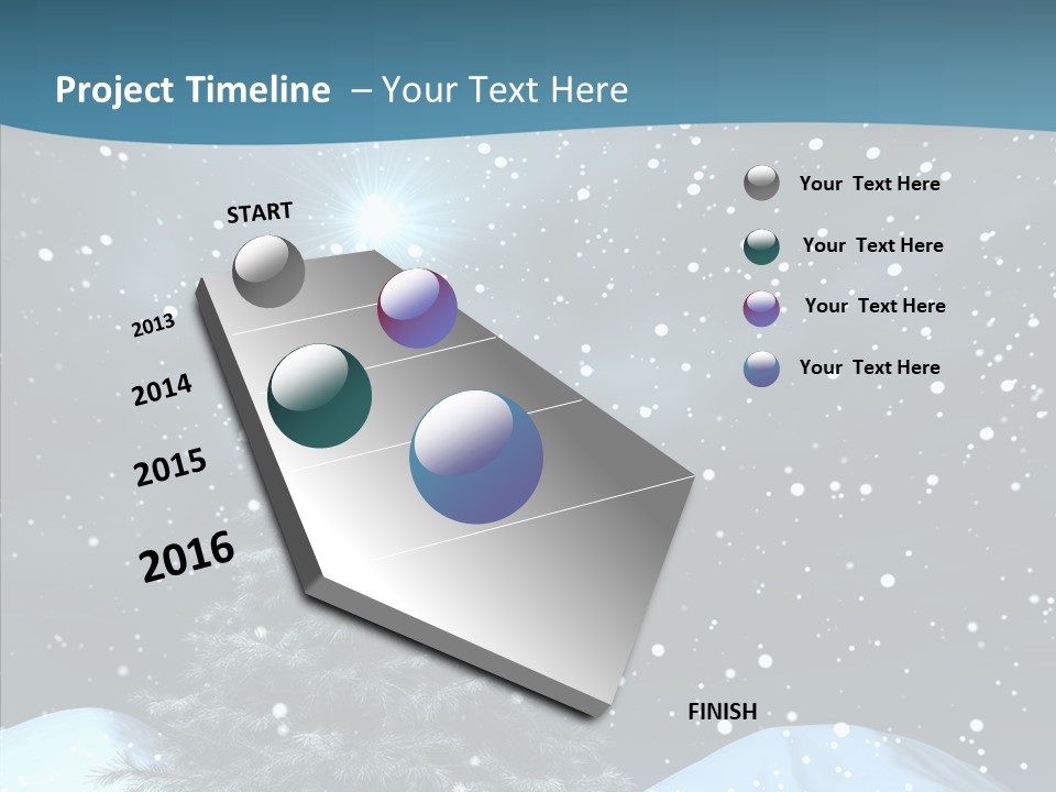 Present Blue Xmas PowerPoint Template