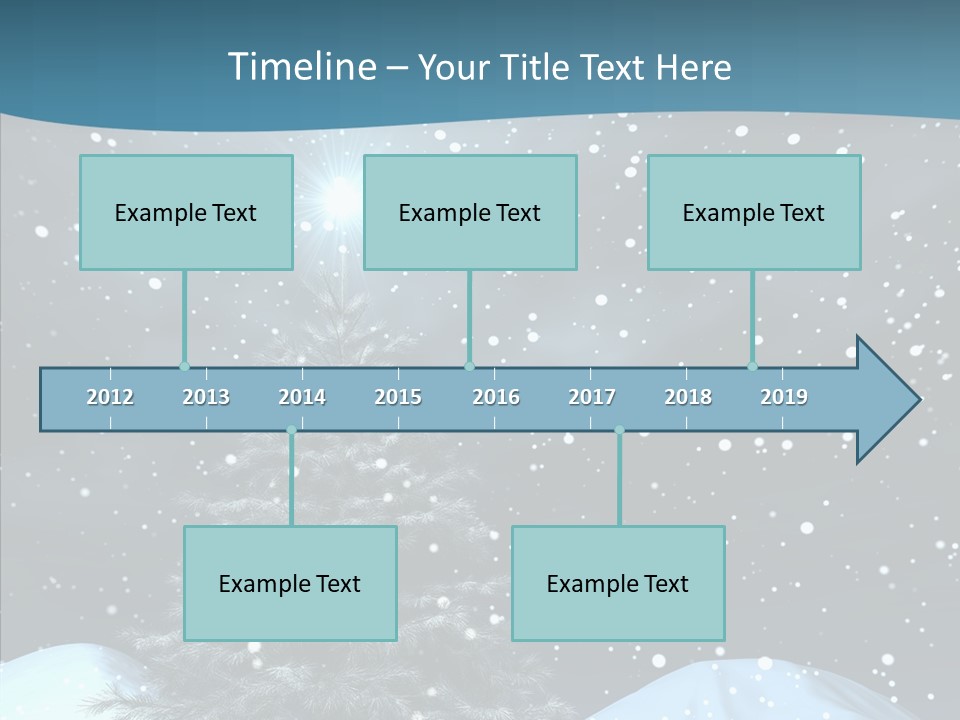 Present Blue Xmas PowerPoint Template