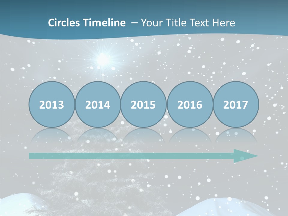 Present Blue Xmas PowerPoint Template