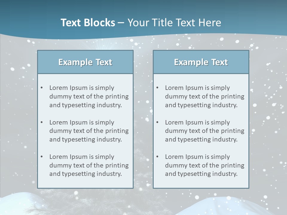 Present Blue Xmas PowerPoint Template