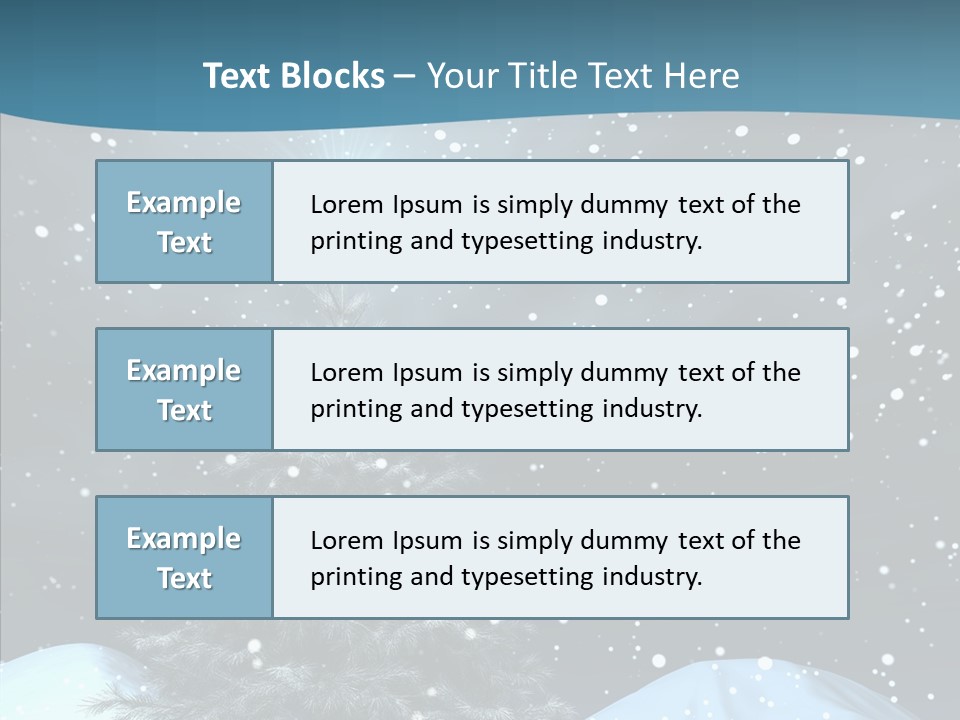 Present Blue Xmas PowerPoint Template