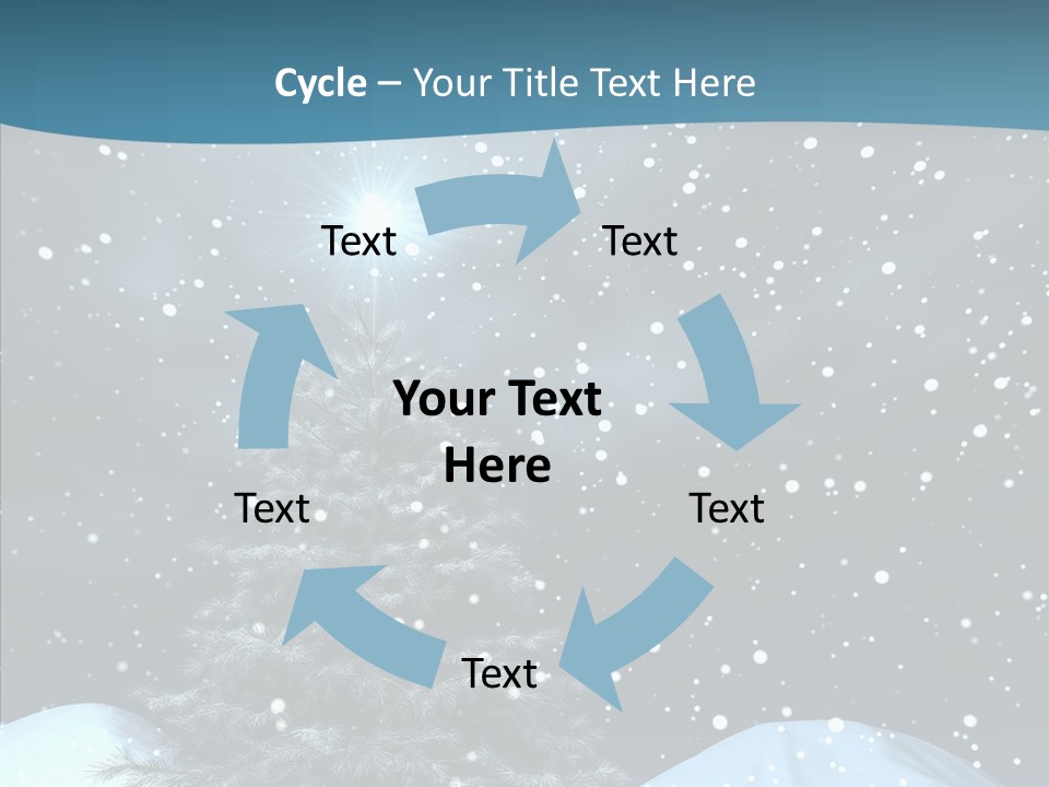 Present Blue Xmas PowerPoint Template