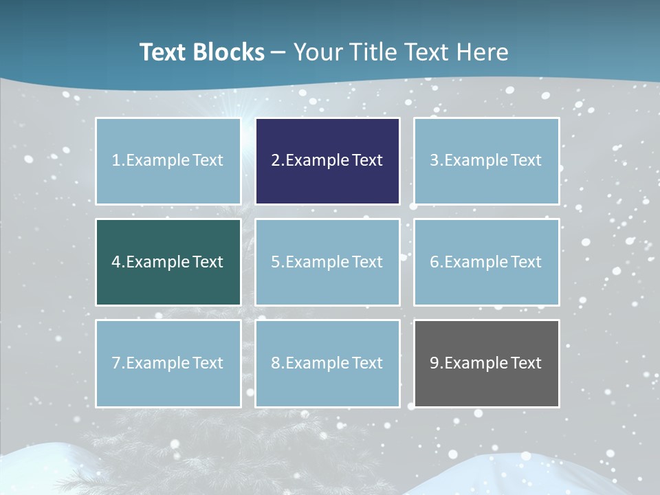 Present Blue Xmas PowerPoint Template