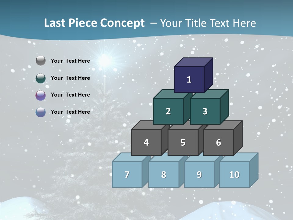 Present Blue Xmas PowerPoint Template