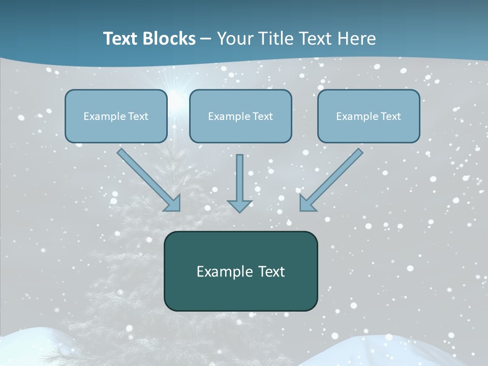 Present Blue Xmas PowerPoint Template