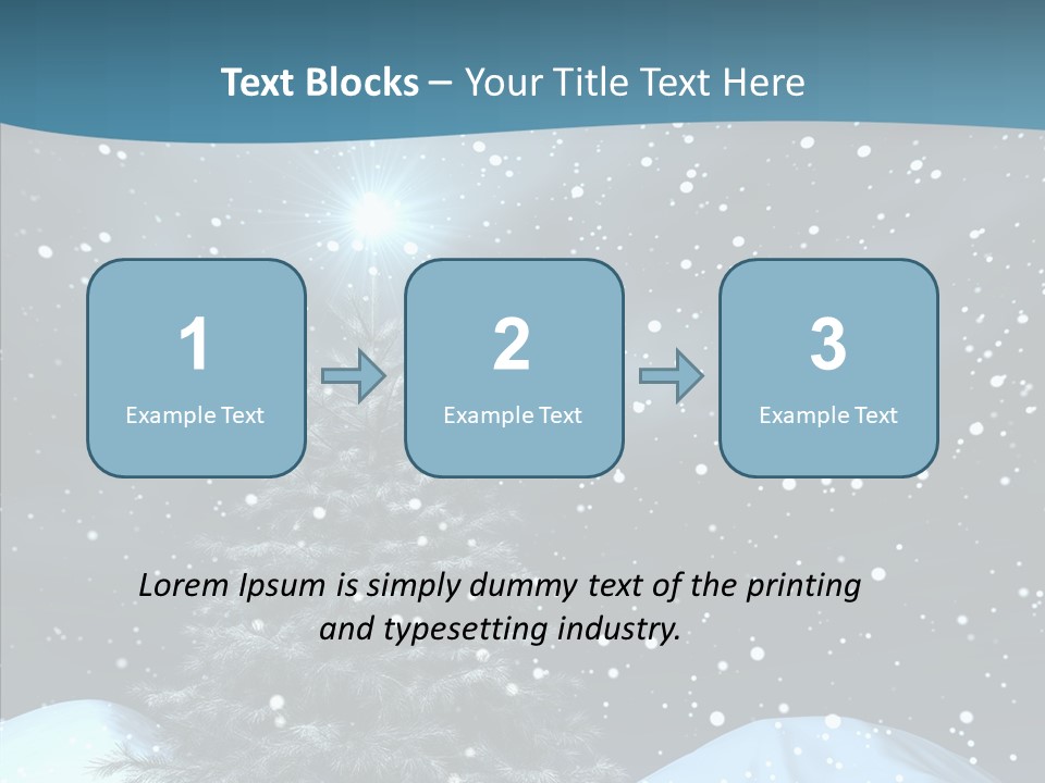 Present Blue Xmas PowerPoint Template
