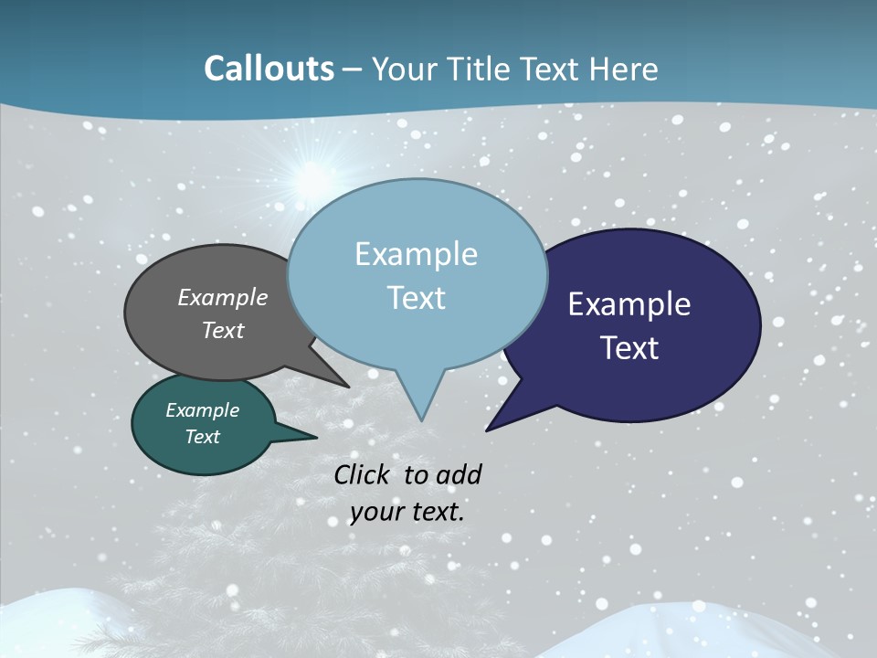 Present Blue Xmas PowerPoint Template