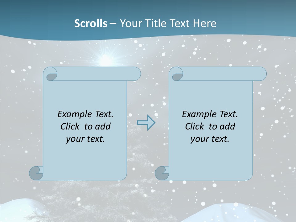 Present Blue Xmas PowerPoint Template