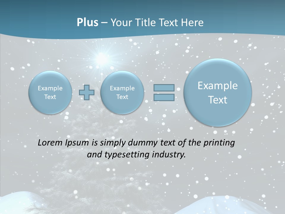 Present Blue Xmas PowerPoint Template