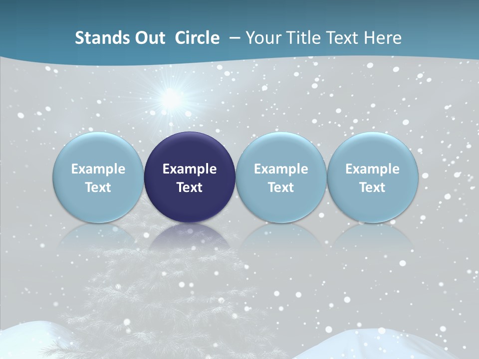 Present Blue Xmas PowerPoint Template