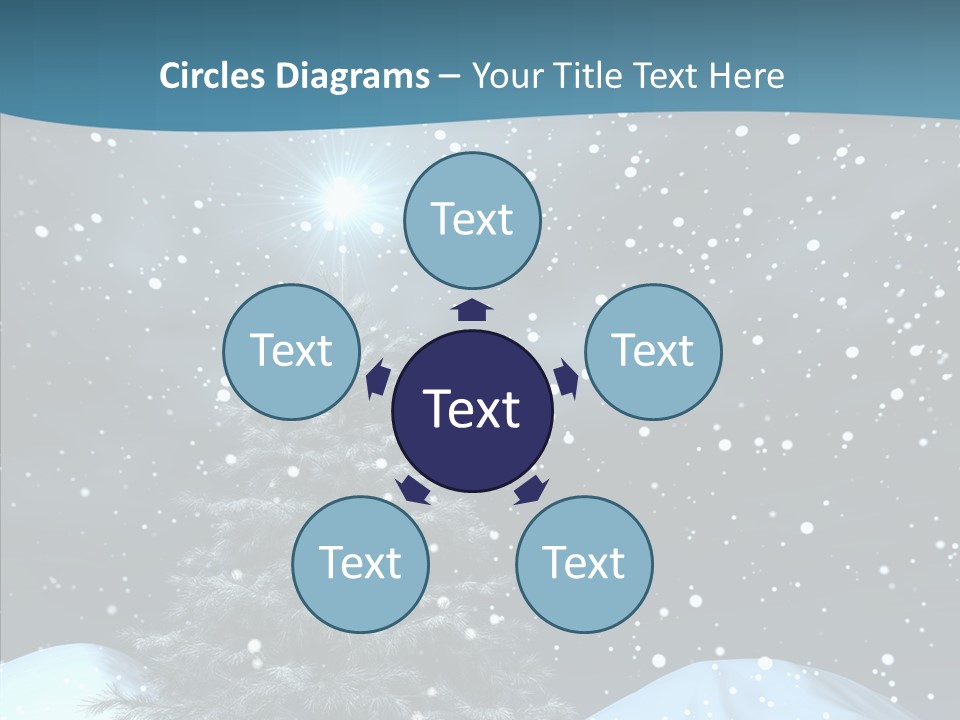 Present Blue Xmas PowerPoint Template