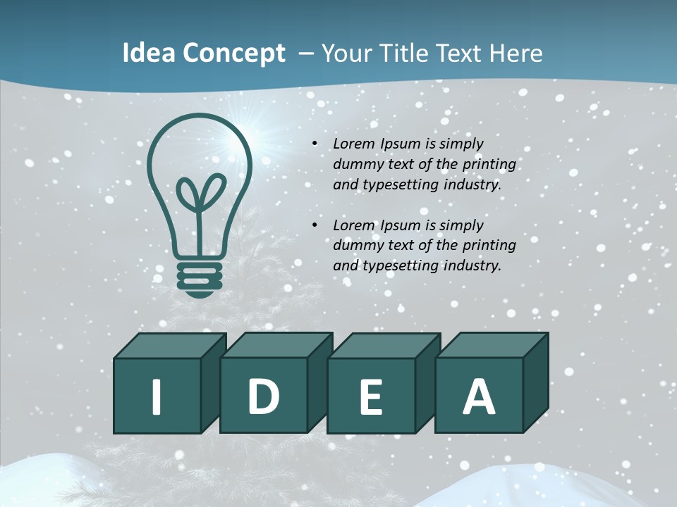 Present Blue Xmas PowerPoint Template