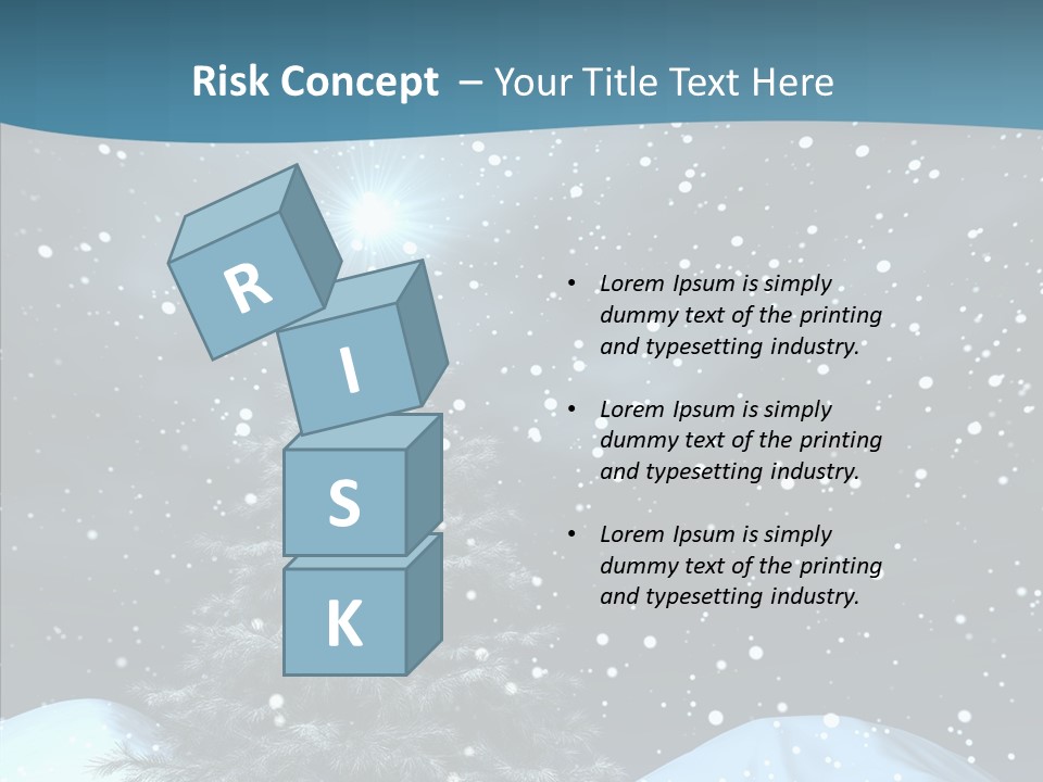 Present Blue Xmas PowerPoint Template