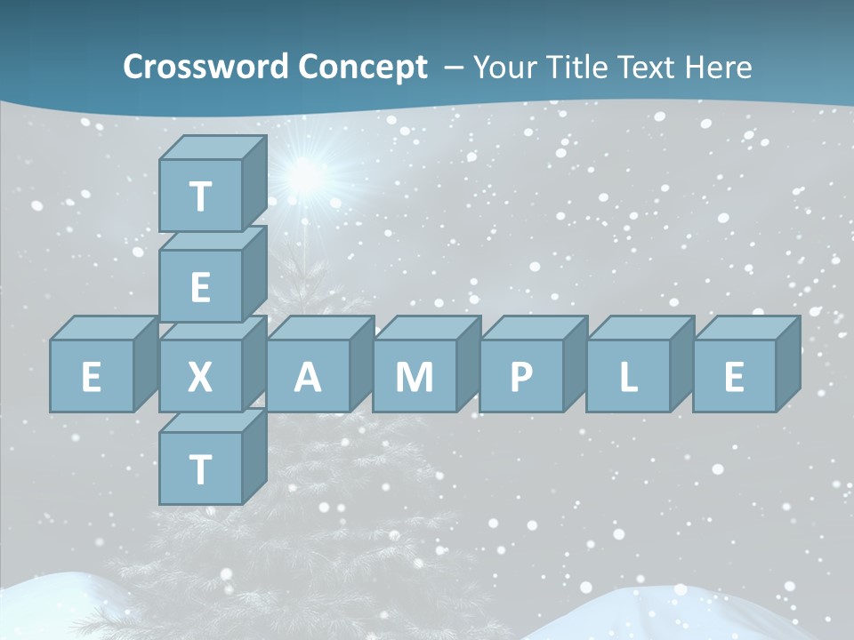 Present Blue Xmas PowerPoint Template