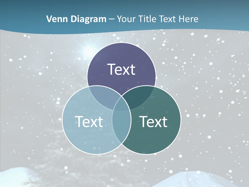 Present Blue Xmas PowerPoint Template