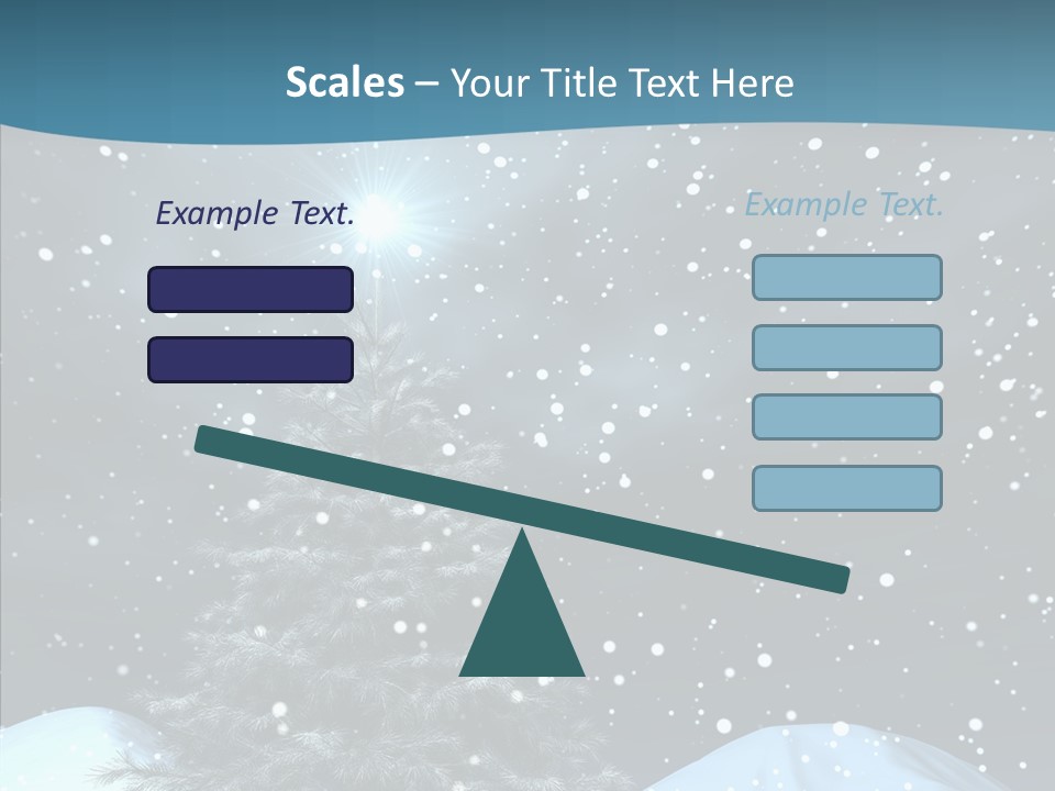 Present Blue Xmas PowerPoint Template