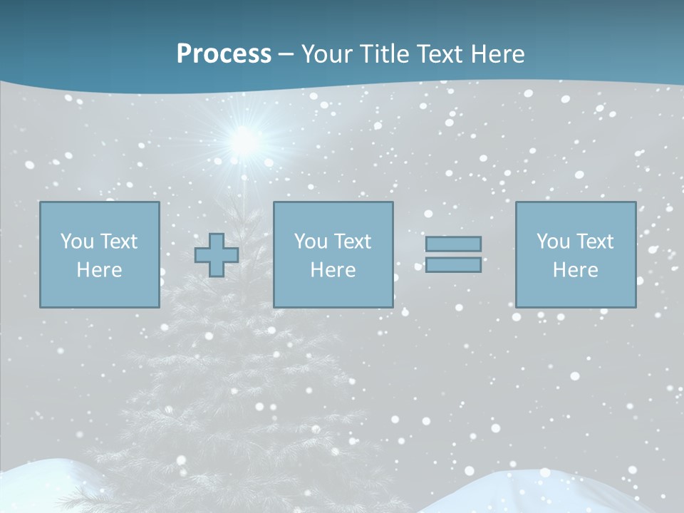 Present Blue Xmas PowerPoint Template