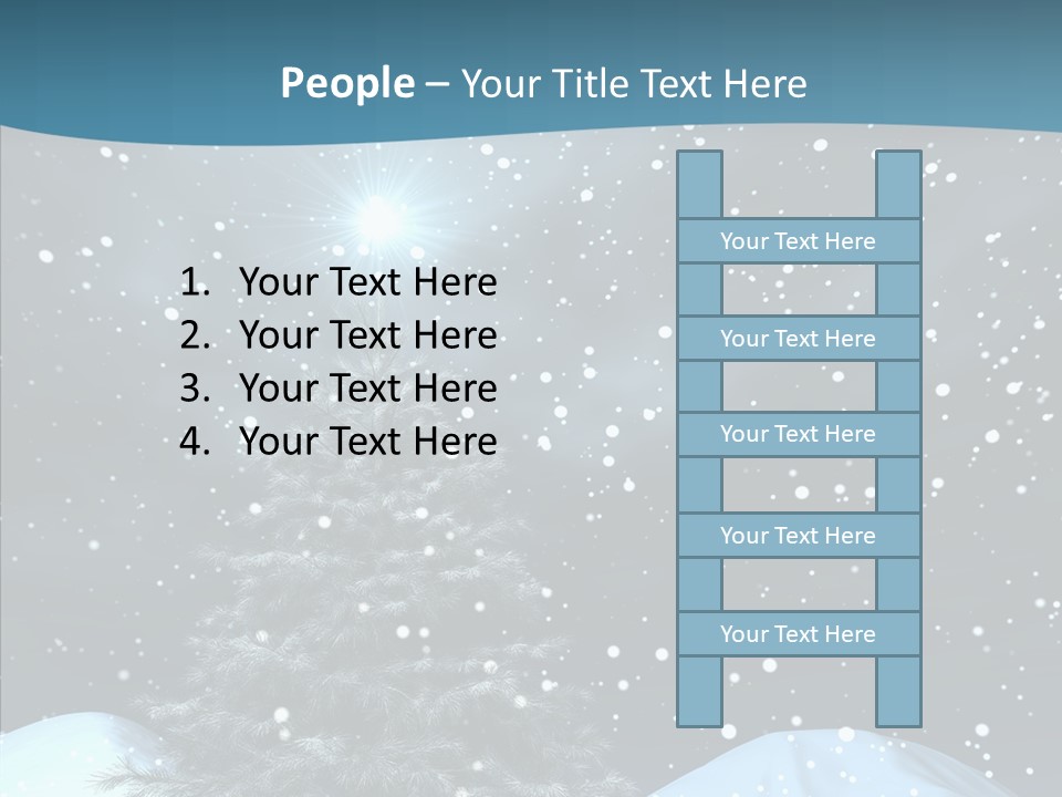 Present Blue Xmas PowerPoint Template
