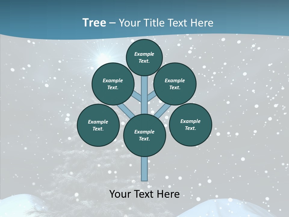 Present Blue Xmas PowerPoint Template