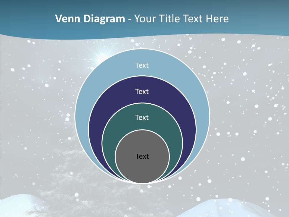 Present Blue Xmas PowerPoint Template