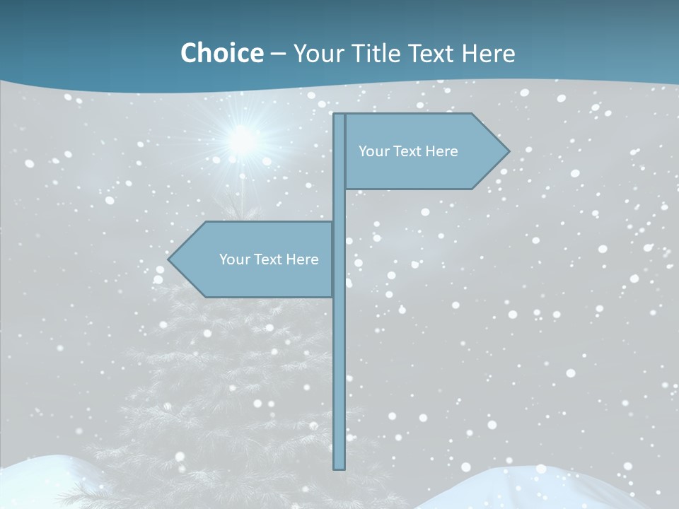 Present Blue Xmas PowerPoint Template