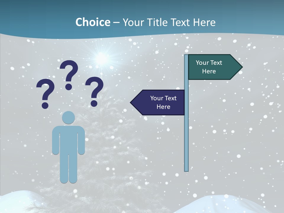 Present Blue Xmas PowerPoint Template