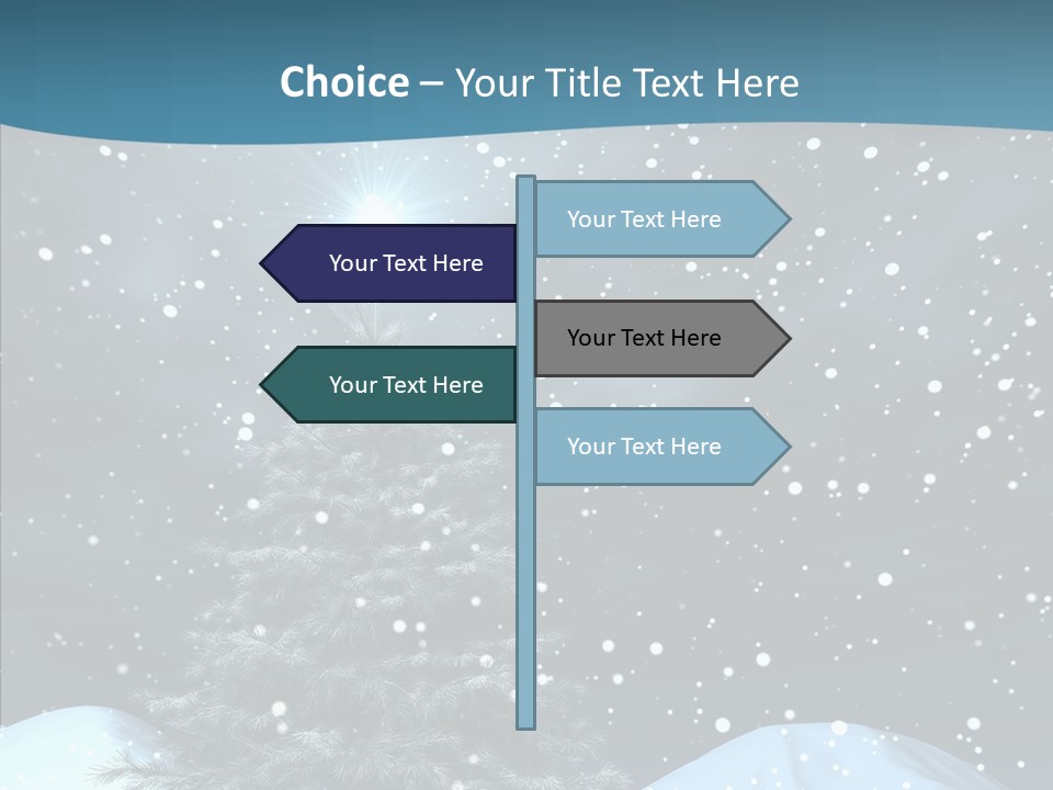 Present Blue Xmas PowerPoint Template