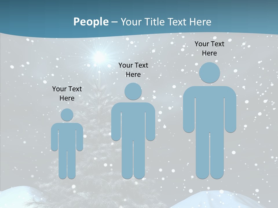 Present Blue Xmas PowerPoint Template