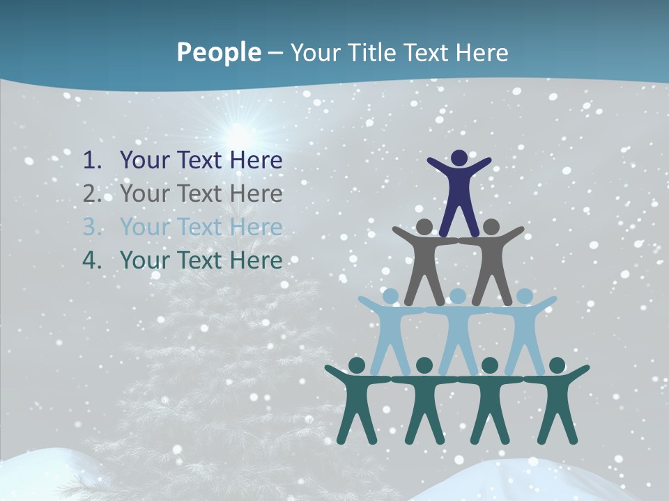 Present Blue Xmas PowerPoint Template