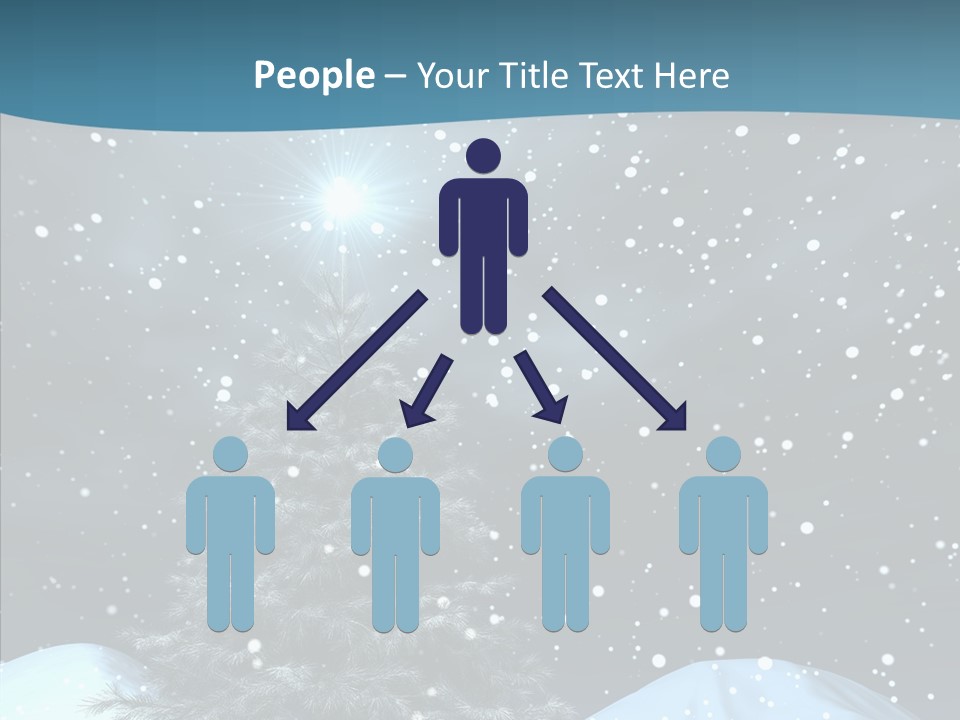 Present Blue Xmas PowerPoint Template