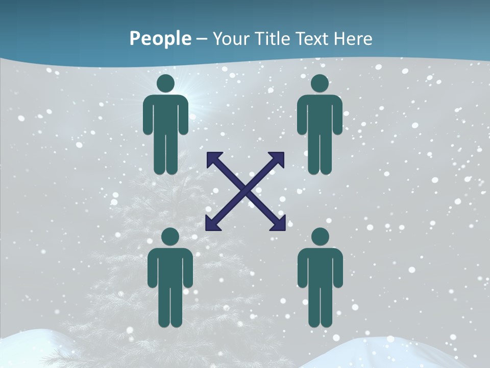 Present Blue Xmas PowerPoint Template