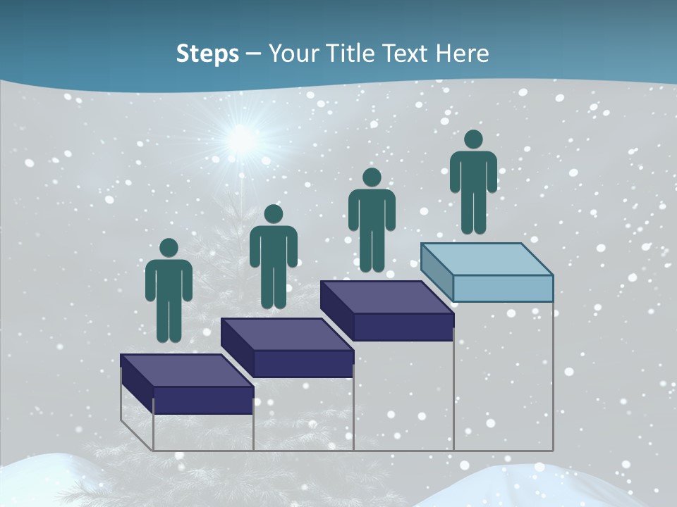 Present Blue Xmas PowerPoint Template