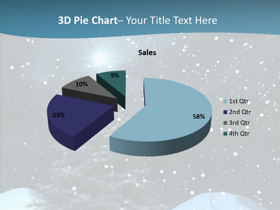 Present Blue Xmas PowerPoint Template