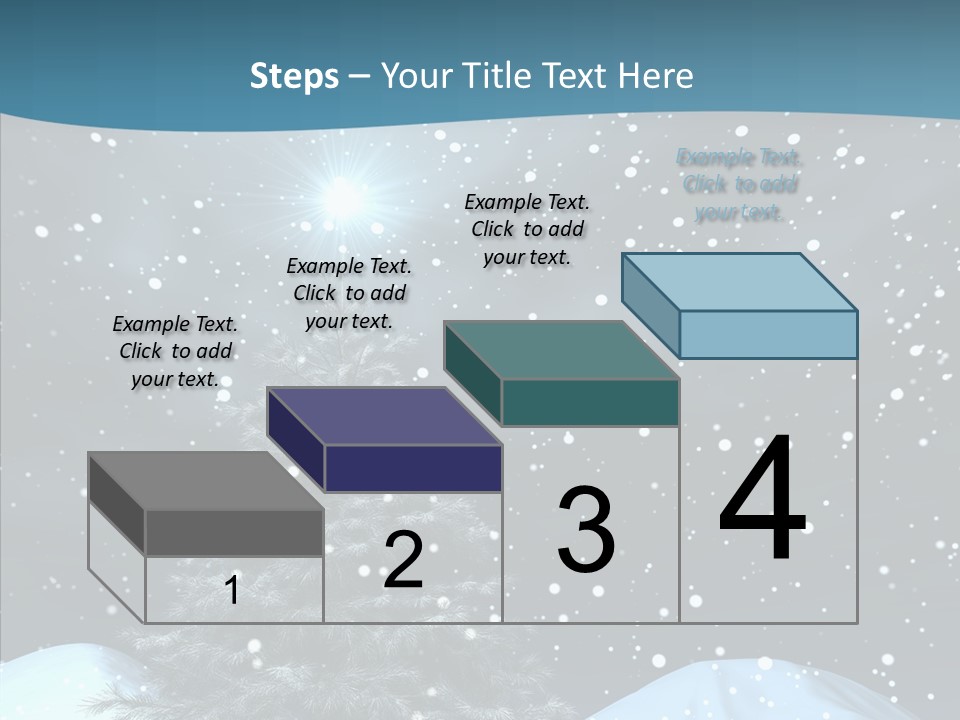 Present Blue Xmas PowerPoint Template
