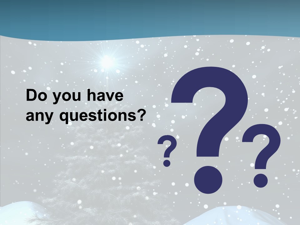 Present Blue Xmas PowerPoint Template